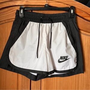 Nike Women's Black and White Shorts